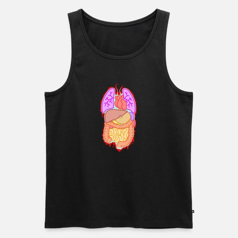 Anatomie Organe - Männer Premium Bio Tank Top - Schwarz
