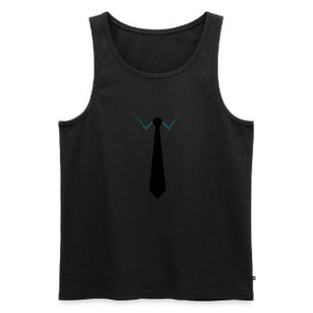 Cravate - Débardeur bio Premium Homme - noir - Devant - Michal (187cm)