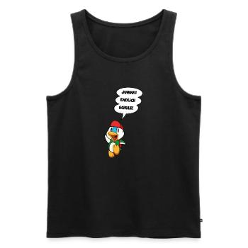 Cartoon Ente endlich Schule, Kindergarten DD - Männer Premium Bio Tank Top - Schwarz - Vorne - AI Model Male 178 light (178cm)