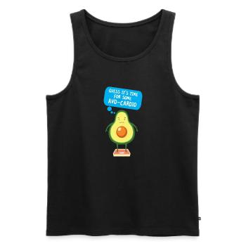 Guess It's Time For Some Avo-Cardio - Men's Premium Organic Tank Top - black - Front - AI Model Male 178 light (178cm)