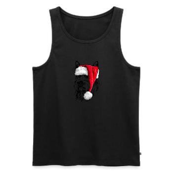 Santa BERGER PICARD Chiens de Noël Wilsigns - Débardeur bio Premium Homme - noir - Devant - Michal (187cm)