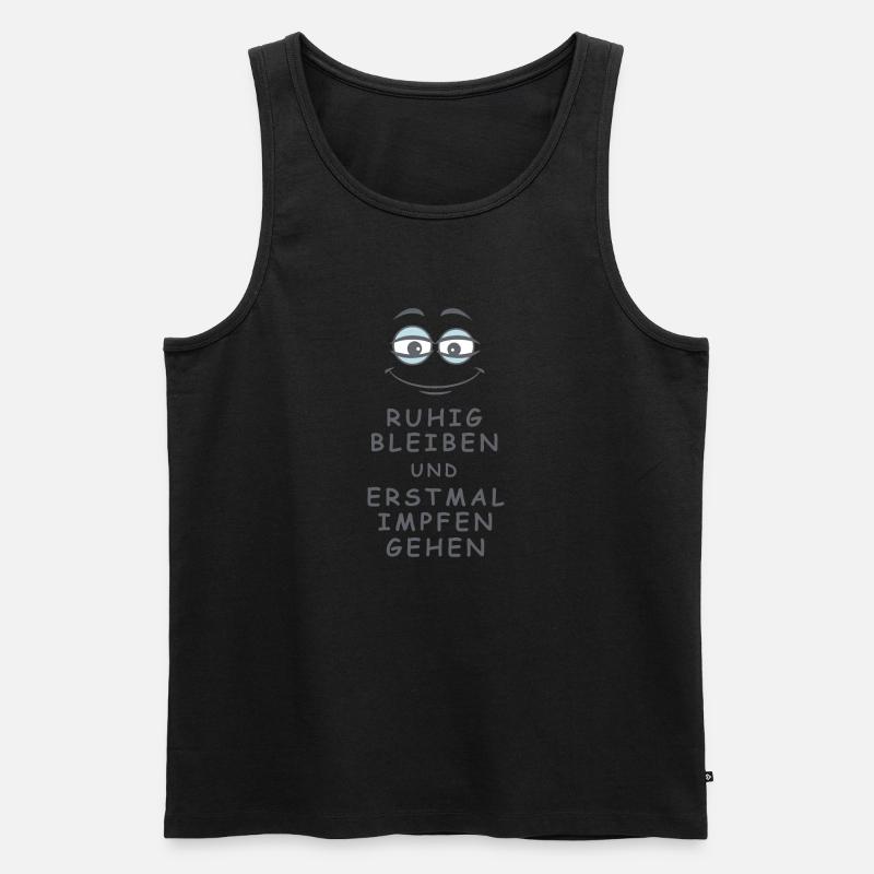 Impfen gehen - Männer Premium Bio Tank Top - Schwarz
