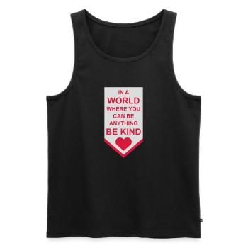 you can be kind - Männer Premium Bio Tank Top - Schwarz - Vorne - Michal (187cm)