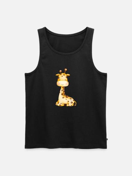 Giraffe - Männer Premium Bio Tank Top - Schwarz