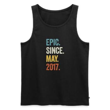 6 Years Old Epic Since May 2017 6th Birthday - Men's Premium Organic Tank Top - black - Front - Michal (187cm)
