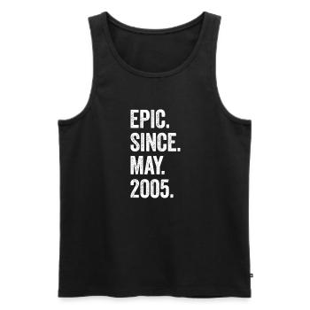 18 Years Old Epic Since May 2005 18th Birthday - Men's Premium Organic Tank Top - black - Front - Michal (187cm)