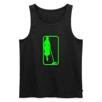 putzfrau - Männer Premium Bio Tank Top - Schwarz - Vorne - Michal (187cm)