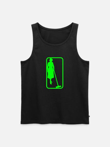 putzfrau - Männer Premium Bio Tank Top - Schwarz