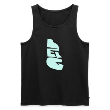 Berg für Bergsteiger - Männer Premium Bio Tank Top - Schwarz - Vorne - Michal (187cm)