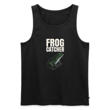 Frog Catcher Froggy Herpetologist Amphibian Toad L - Men's Premium Organic Tank Top - black - Front - AI Model Male 178 light (178cm)