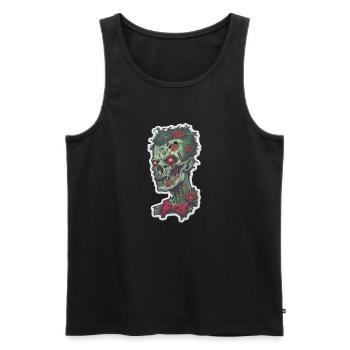 Helloween Zombi - Männer Premium Bio Tank Top - Schwarz - Vorne - Michal (187cm)