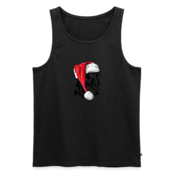 Santa Australian Shepherd Weihnachten Aussie Hunde - Männer Premium Bio Tank Top - Schwarz - Vorne - Michal (187cm)