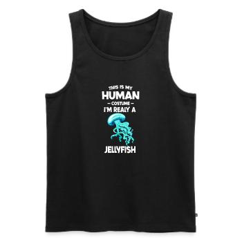 This is My Human Costume I'm Really A Jellyfish - Débardeur bio Premium Homme - noir - Devant - Michal (187cm)