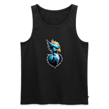 phenix - phoenix - oiseau de feu - Débardeur bio Premium Homme - noir - Devant - AI Model Male 178 light (178cm)