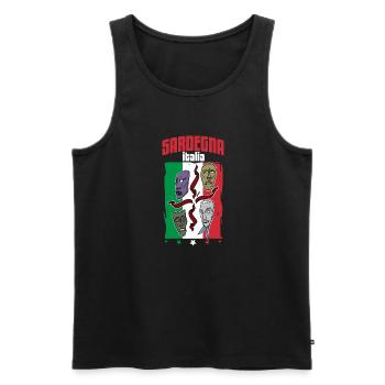 Italien Sardinien Insel Sardegna Urlaub Meer - Männer Premium Bio Tank Top - Schwarz - Vorne - Michal (187cm)