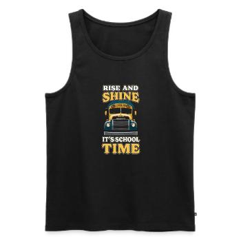 Zurück Zur Schule Kleidung Bildung Lehrer Schüler - Männer Premium Bio Tank Top - Schwarz - Vorne - Michal (187cm)