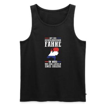 Pays-Bas Pays-Bas Pays-Bas - Débardeur bio Premium Homme - noir - Devant - Michal (187cm)