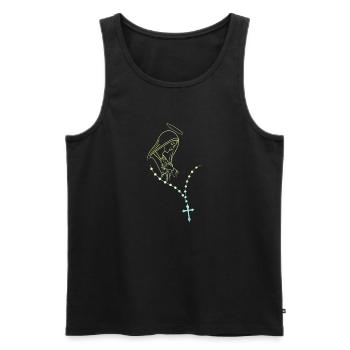 Jungfrau Maria Jesus Bibel Christliche Religion Madona - Männer Premium Bio Tank Top - Schwarz - Vorne - Michal (187cm)