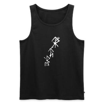 Celtic Ireland Celtic Knot Pattern Tree - Men's Premium Organic Tank Top - black - Front - AI Model Male 178 light (178cm)
