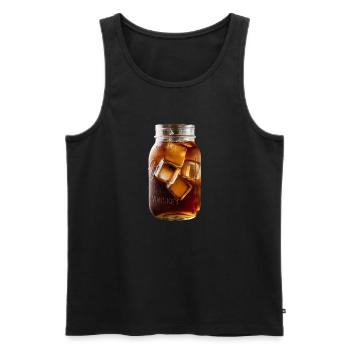 Pot de whisky - Débardeur bio Premium Homme - noir - Devant - AI Model Male 178 light (178cm)