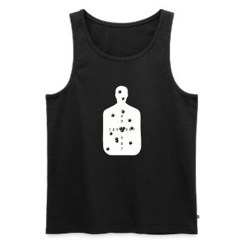 Target - Men's Premium Organic Tank Top - black - Front - AI Model Male 178 light (178cm)