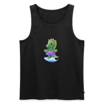 Kleiner Dinosaurier - Männer Premium Bio Tank Top - Schwarz - Vorne - AI Model Male 178 light (178cm)