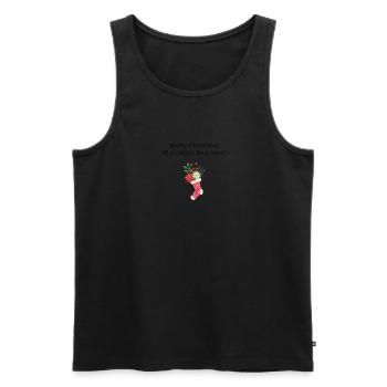 Merry Christmas - Männer Premium Bio Tank Top - Schwarz - Vorne - Michal (187cm)