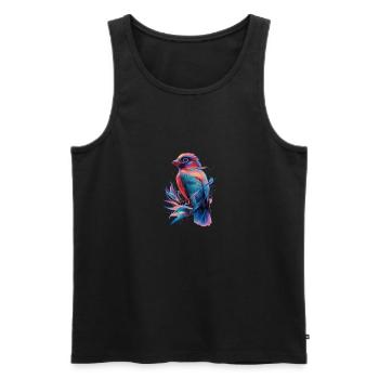 Radiant Papagei - Tropische Eleganz - Männer Premium Bio Tank Top - Schwarz - Vorne - AI Model Male 178 light (178cm)