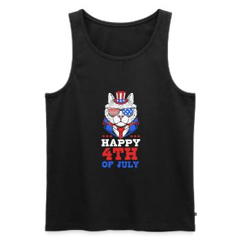 Fourth of July National Colors National Day United States - Men's Premium Organic Tank Top - black - Front - AI Model Male 178 light (178cm)