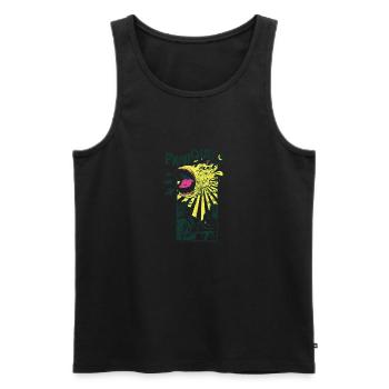Panic Panic Monster Gift Idée de cadeau - Débardeur bio Premium Homme - noir - Devant - Michal (187cm)