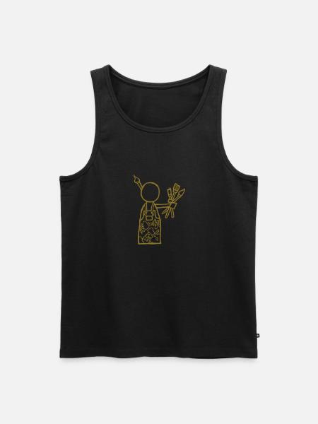 Männchen Kunstmaler - Männer Premium Bio Tank Top - Schwarz