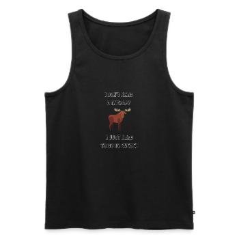 Tier Schwedischer Elch Geschenk Schweden - Männer Premium Bio Tank Top - Schwarz - Vorne - Michal (187cm)