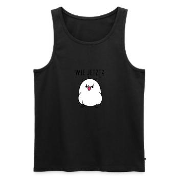 Fragender Vogel - Männer Premium Bio Tank Top - Schwarz - Vorne - Michal (187cm)