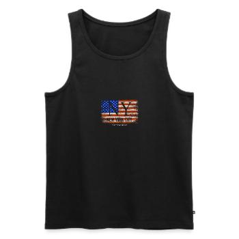 Drapeau américain de la ville de New York Fan de New York - Débardeur bio Premium Homme - noir - Devant - Michal (187cm)