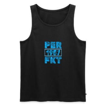 Jahr 1957 - Männer Premium Bio Tank Top - Schwarz - Vorne - Michal (187cm)