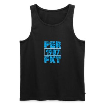 Perfektioniert 1987 - Männer Premium Bio Tank Top - Schwarz - Vorne - Michal (187cm)