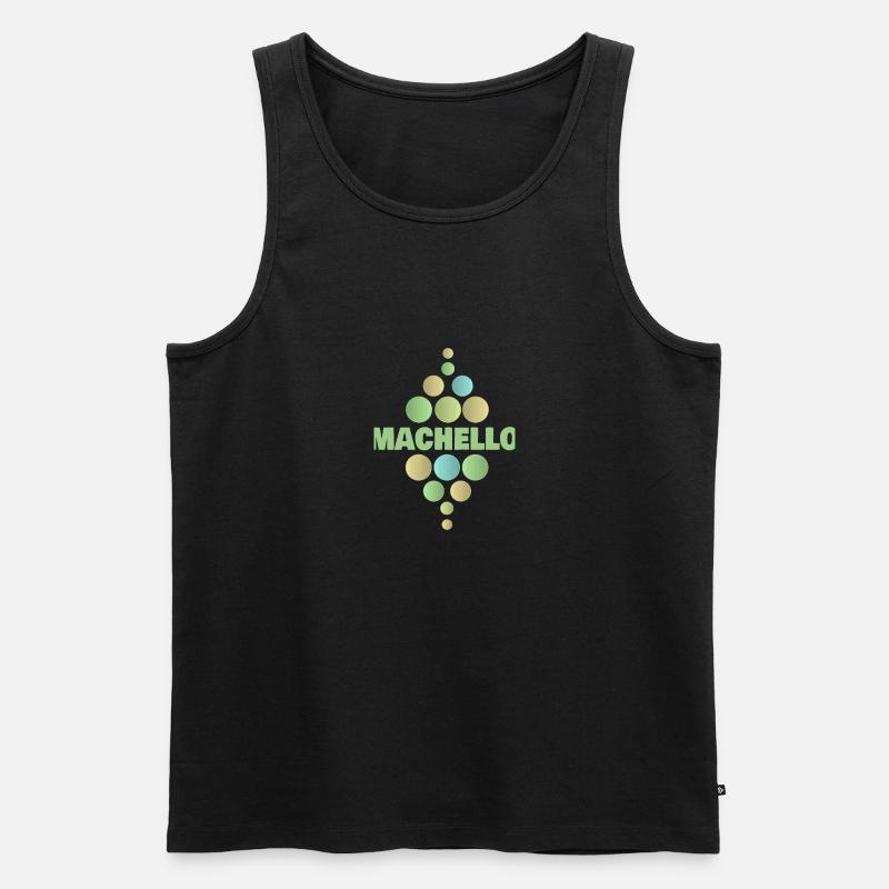 Vorname Machello - Männer Premium Bio Tank Top - Schwarz