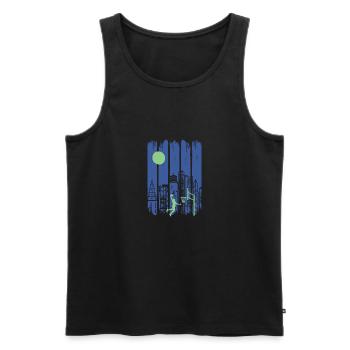 Basketball Player Dunking Basketball Player - Men's Premium Organic Tank Top - black - Front - AI Model Male 178 light (178cm)