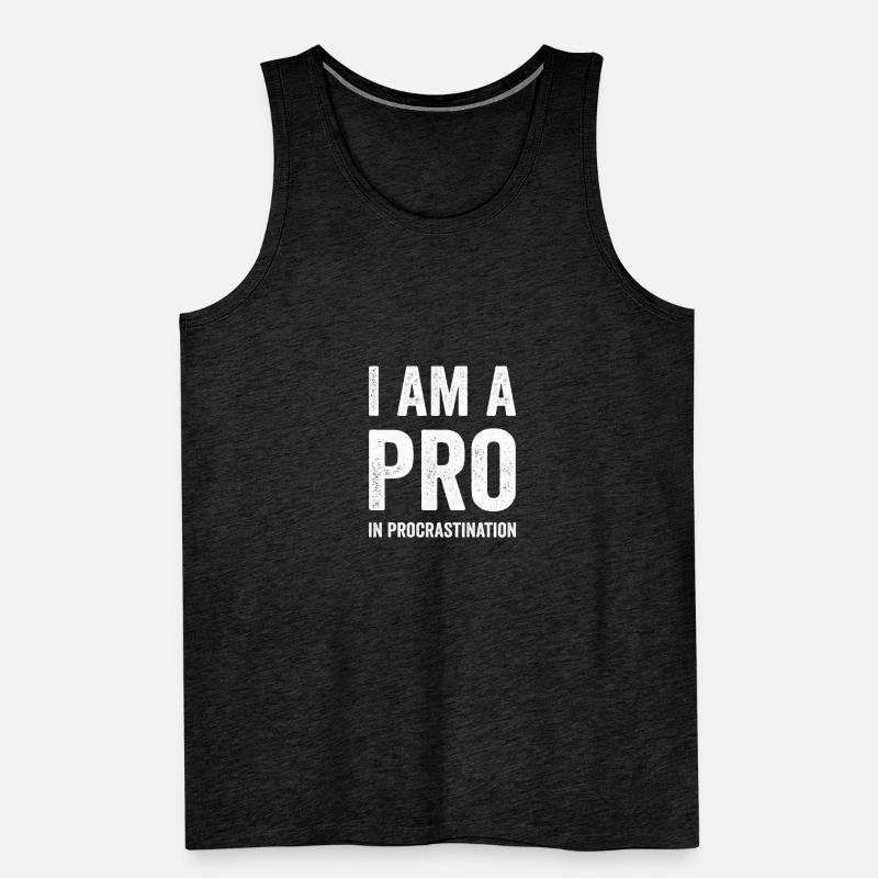 Lustiger "Ich bin ein Profi im Aufschieben"-Witz Männer Premium Bio Tank Top