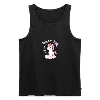 Dream Big Unicorn Inspiration for Unicorn Lovers - Men's Premium Organic Tank Top - black - Front - Michal (187cm)