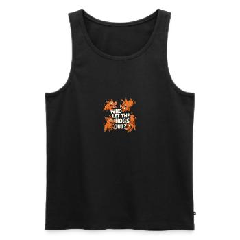 Who Let The Frogs Out Frog Lover - Men's Premium Organic Tank Top - black - Front - AI Model Male 178 light (178cm)