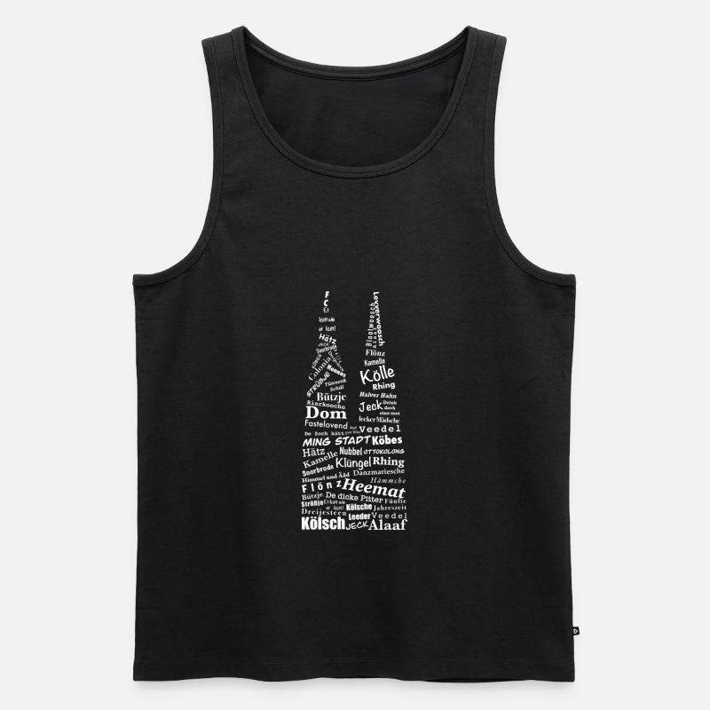 Kölner Dom Köln Design - Männer Premium Bio Tank Top - Schwarz