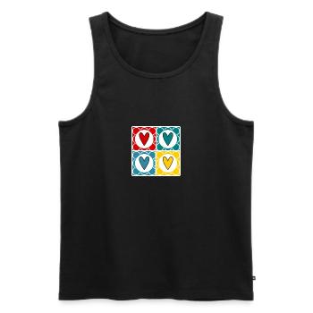 ALLES GUTE ZUM GEBURTSTAG. ALLES GUTE ZUM GEBURTSTAG. JAHRESTAG. - Männer Premium Bio Tank Top - Schwarz - Vorne - Michal (187cm)