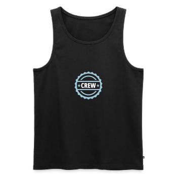 Crew - Débardeur bio Premium Homme - noir - Devant - AI Model Male 178 light (178cm)