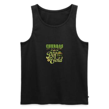 Churros Sind Viel Besser Als Ein Topf Gold St - Männer Premium Bio Tank Top - Schwarz - Vorne - Michal (187cm)