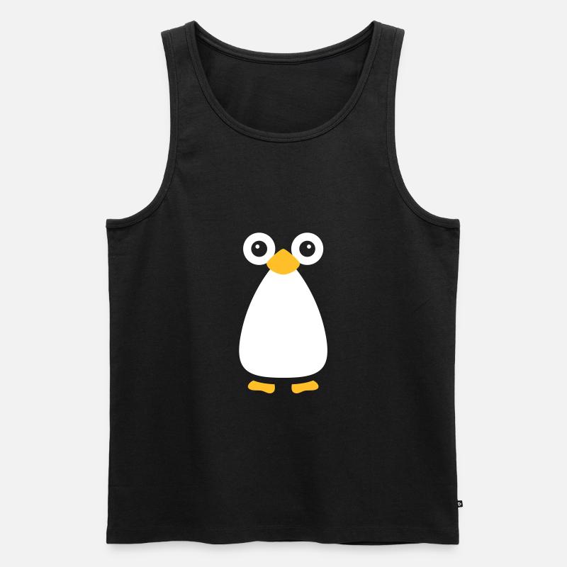 Nette Vektor Penguin - Männer Premium Bio Tank Top - Schwarz