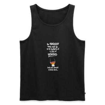 Whisky Design Glass of Whisky - Men's Premium Organic Tank Top - black - Front - Michal (187cm)