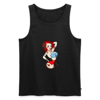 Rocker bride Bavaria - Men's Premium Organic Tank Top - black - Front - AI Model Male 178 light (178cm)