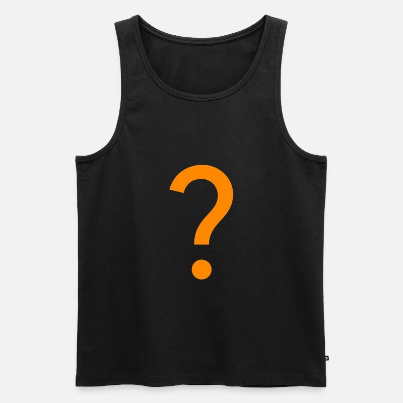 Fragezeichen - Männer Premium Bio Tank Top - Schwarz