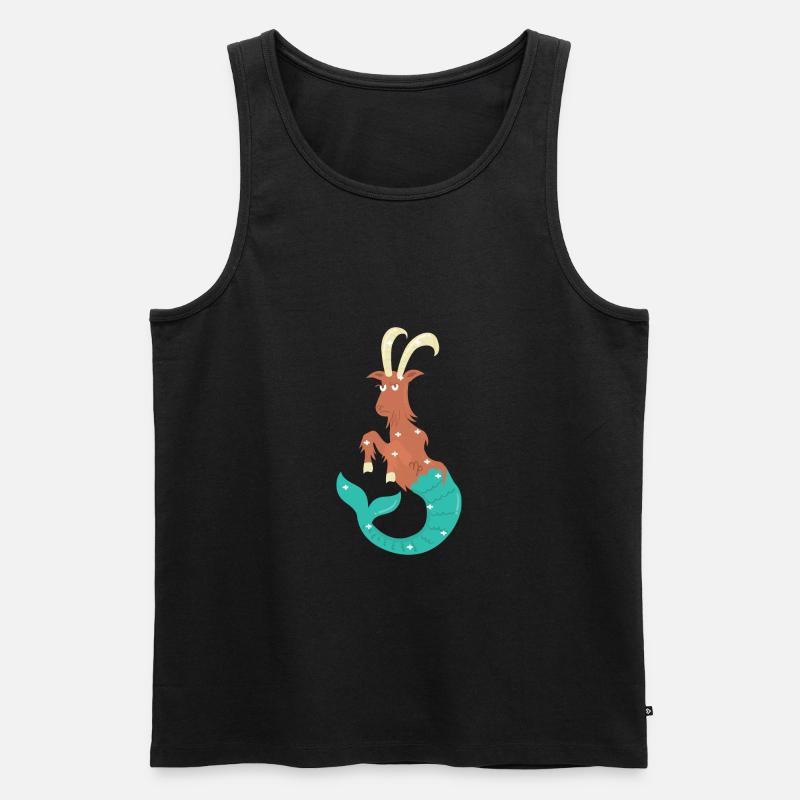 Steinbock Sternzeichen - Männer Premium Bio Tank Top - Schwarz